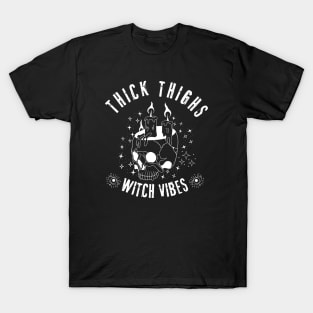 Thick Thighs Witch Vibes - Magic Halloween T-Shirt